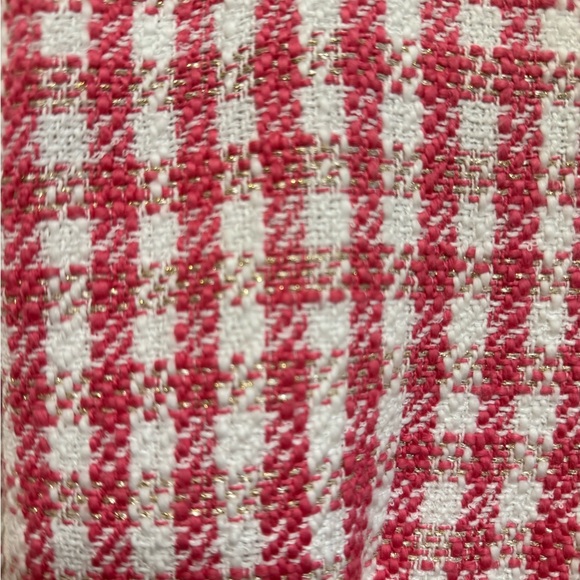 Kate Spade Pink and White Gingham Tweed Dress – Size 0, Like New - Picture 10 of 14